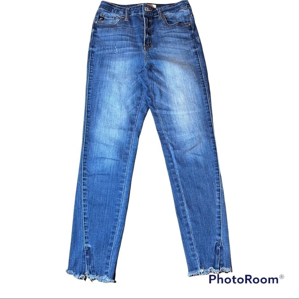 KanCan Estilo jeans raw zipper hem